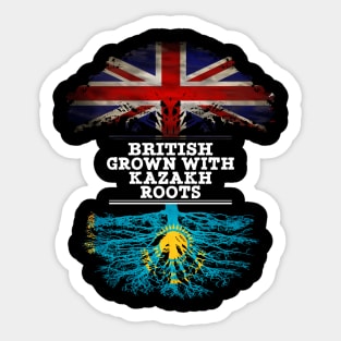 British Grown With Kazakh Roots - Gift for Kazakh With Roots From Kazakhstan Sticker